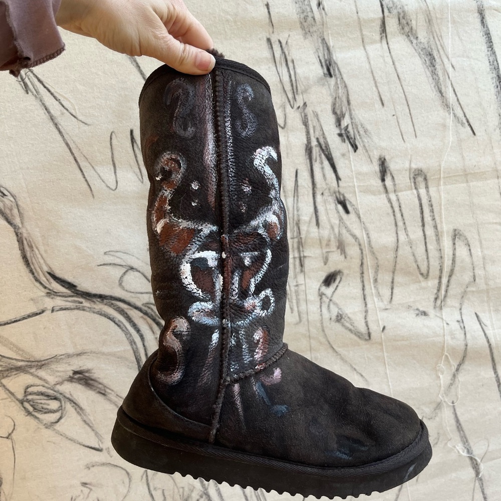 UGG Boots with Hand-painted Design